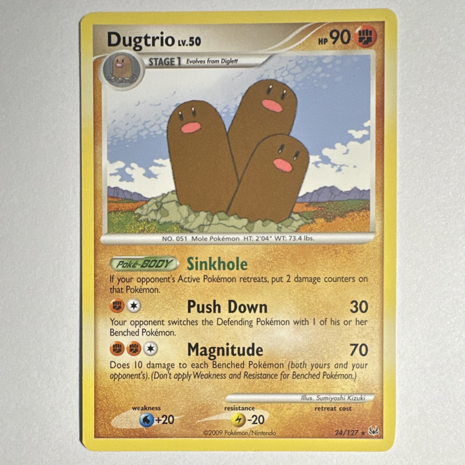 Pokémon Dugtrio 90HP Rare Platinum Regular 24/127 Stage 1 2009 English
