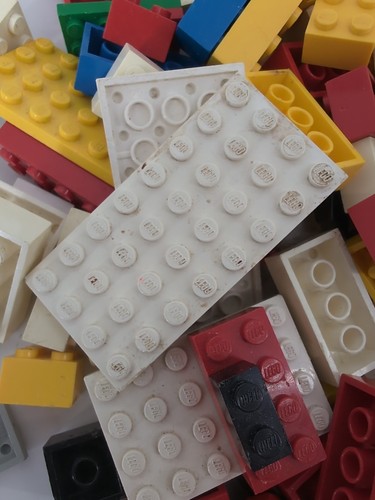 Vintage Lego Stck. Stücke 60er 70er Jahre sortiert Lot 2,5 Pfund Samsonite? Grobe Form - Bild 7 von 10