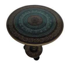 Naqsheen Coffee Table/Wooden Round Table/Wooden Portable Table/Handicraft