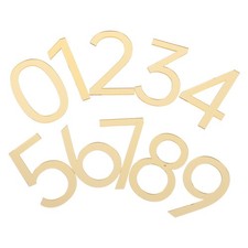 10 piezas número buzón signo dirección números acrílico autoadhesivo