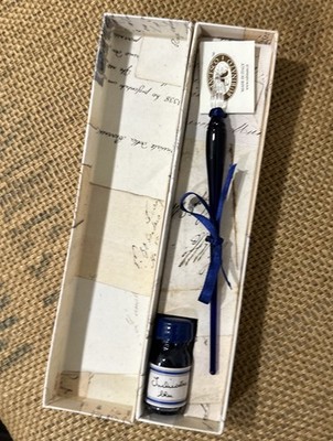 FRANCESCO RUBINATO  Schreibset Kalligraphie-Set 2-teilig mit Tintenfass Blau