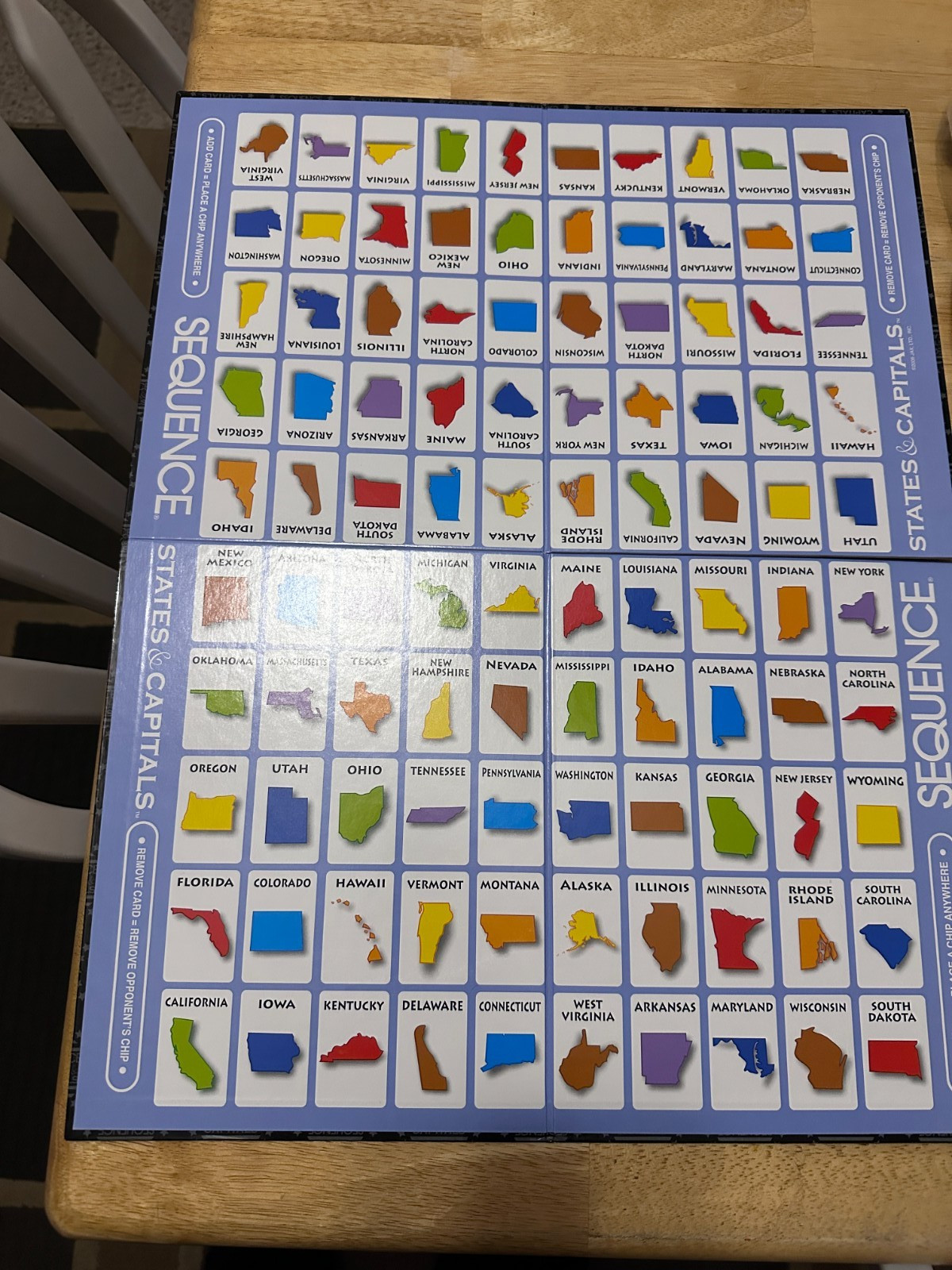 Jax Sequence States & Capitals 2006 Replacement Parts Board 
