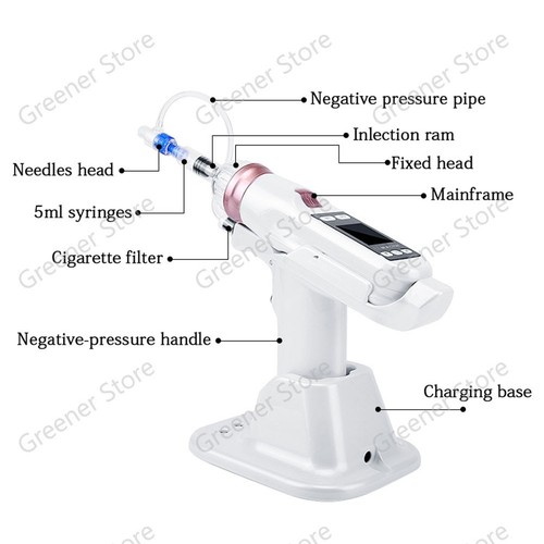 Hydro EZ Vakuum Mesotherapie Hautverjüngung Unterdruckpistole Injektion - Bild 9 von 13