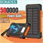 ROMOSS 120W 500000mAh Solar Power Bank Fast Charge Portable for iPhone 15/16/17
