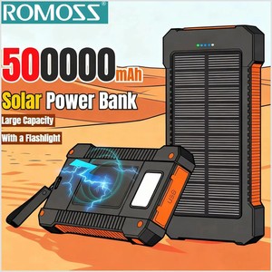 ROMOSS 120W 500000mAh Solar Power Bank Fast Charge Portable for iPhone 15/16/17