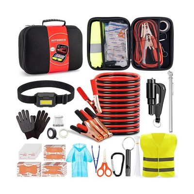 AUTODECO Car Roadside Emergency Kit, Portable Car Safety Kit Car Ki... Fast Ship