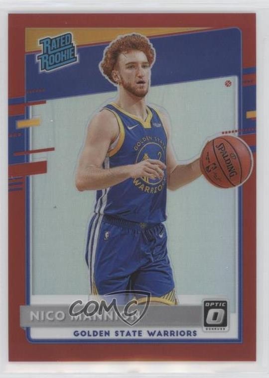 2020-21 Panini Donruss Optic Rated Rookie Red Prizm 28/99 Nico Mannion #190 09if