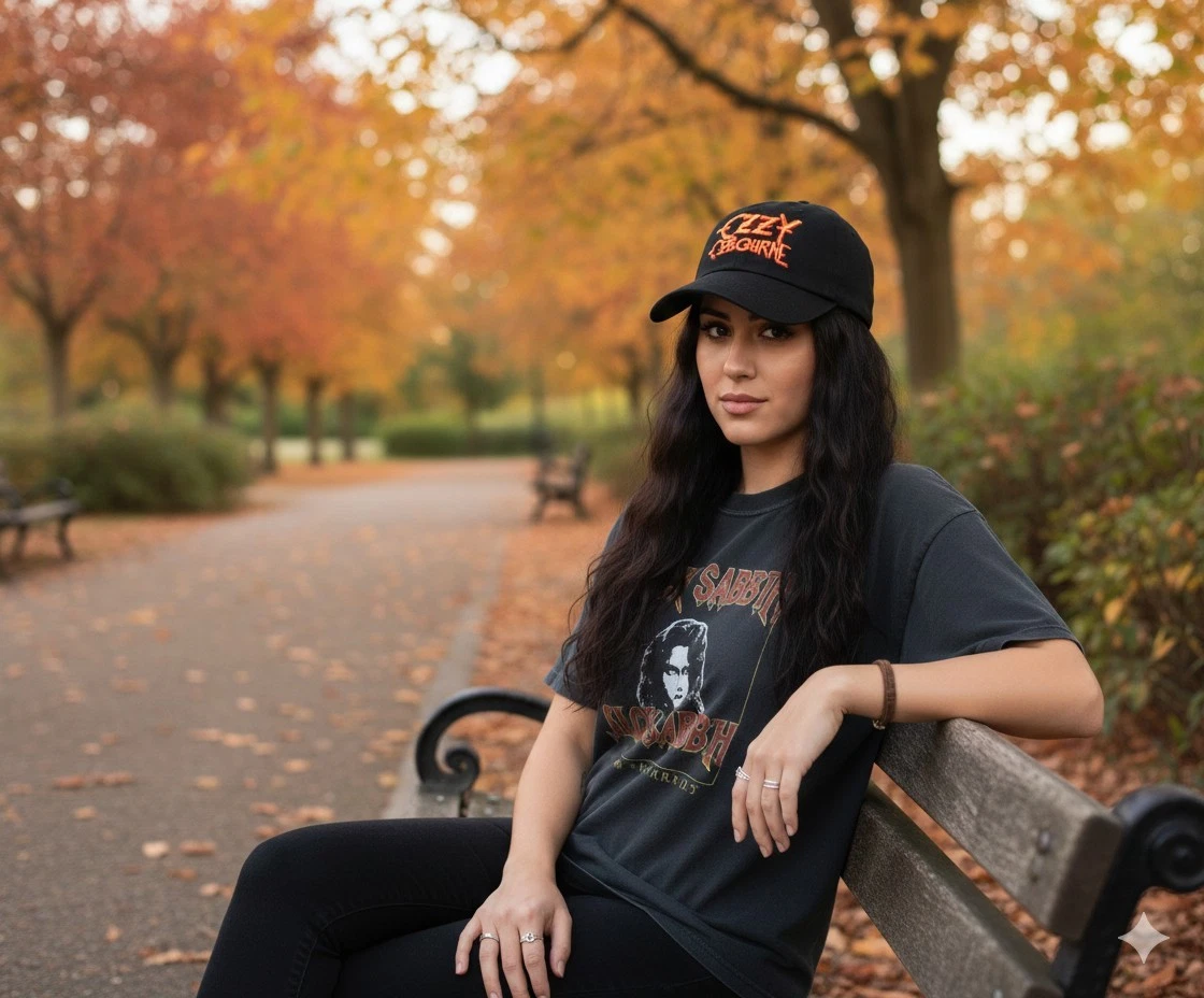 Ozzy Osbourne Embroidered Baseball Cap for Men, Rock Band Summer Cap