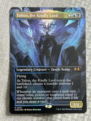 WOE Talion, the Kindly Lord Wilds of Eldraine  Borderless FOIL LP MTG
