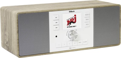Block Harmony Design-Radio WLAN Bluetooth MP3 USB Induktionsladen Holzo. B Ware