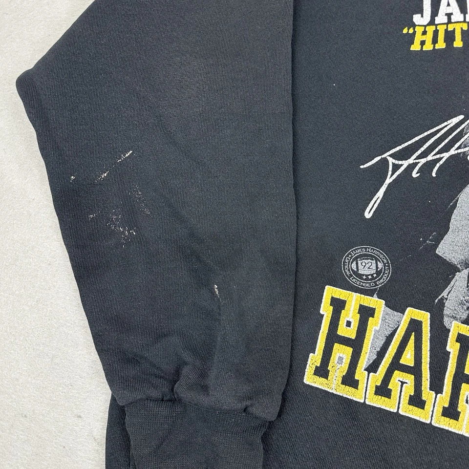 Sudadera De Colección Pittsburgh Steelers Hombres 2XL Negra James Hit Man Harrison #92 Foto 4 de 4