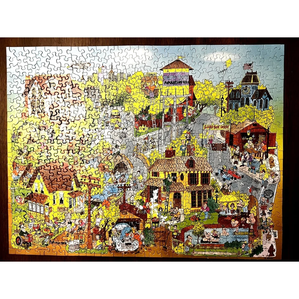 1977 Springbok Pops-Town 500 Pc Jigsaw Puzzle Complete Martin Very Good - Image 3 of 4