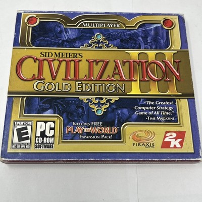 Sid Meier's Civilization III Gold Edition PC CD-ROM ESRB E Complete Strategy
