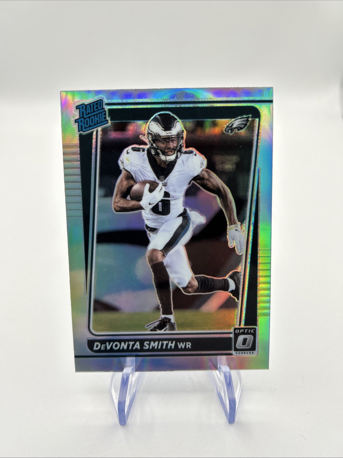 2021 Panini Donruss Optic - Rated Rookie Devonta Smith #205 Holo Prizm (RC)