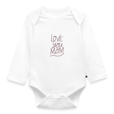 Geschenk Mom | Love You Mom Baby Bio-Langarm-Body