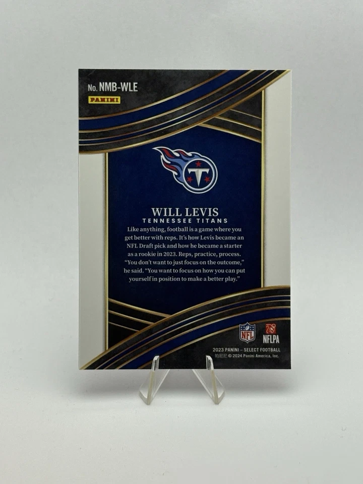 Will Levis - 2023 Panini NFL Select - Select Numbers - Rookie - Titans #NMB-WLE - Image 2 of 2