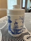 White Milk Glass Apothecary Jar w Lid Vintage Japanese Design Made in Belgium 5” — photo 8