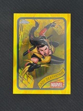 2025 Topps Chrome Marvel Lady Deathstrike 64 Yellow Lava Refractor
