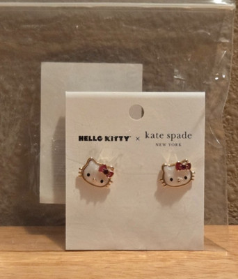 HELLO KITTY x KATE SPADE NEW YORK  Stud Earrings NWT - Style Number KK866
