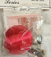 June Zimonick Ornament Kit Charmaine Red Craft Basket Vintage Sealed