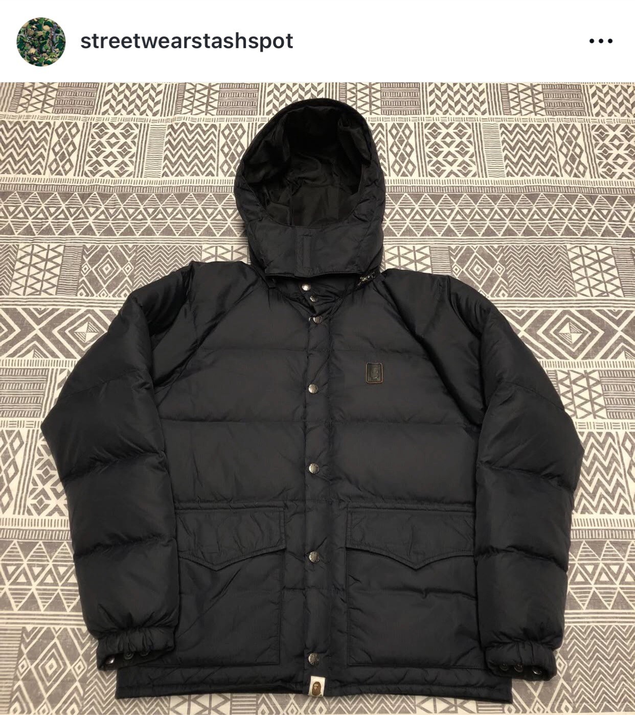 A Bathing Ape Bape Down Puffer Jacket Size Medium - image 1