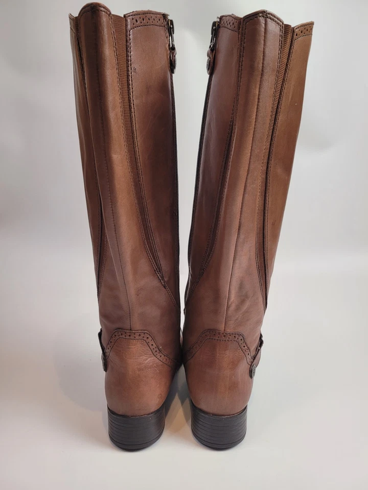 Botas de equitación Bussola Lyon de cuero para mujer/equestres/crebilla lateral occidental/refuerzo talla 9 Foto 2 de 4