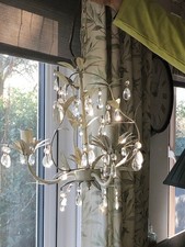 Laura Ashley vintage Lavenham 3 arm cream chandelier. Will Post.