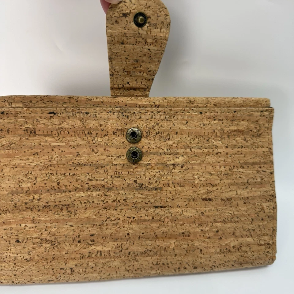 J. Cartera sin asas con sobre de corcho Crew Forro a lunares Preppy Playa Clásica Foto 3 de 4