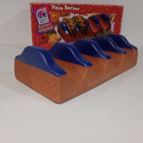 1998 Vintage Taco Bell Kitchen Originals Terra Cotta Taco Server - Afbeelding 6 van 9