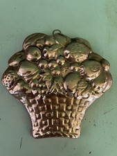 Vintage Copper Fruit Basket Mold  Cornucopia ...