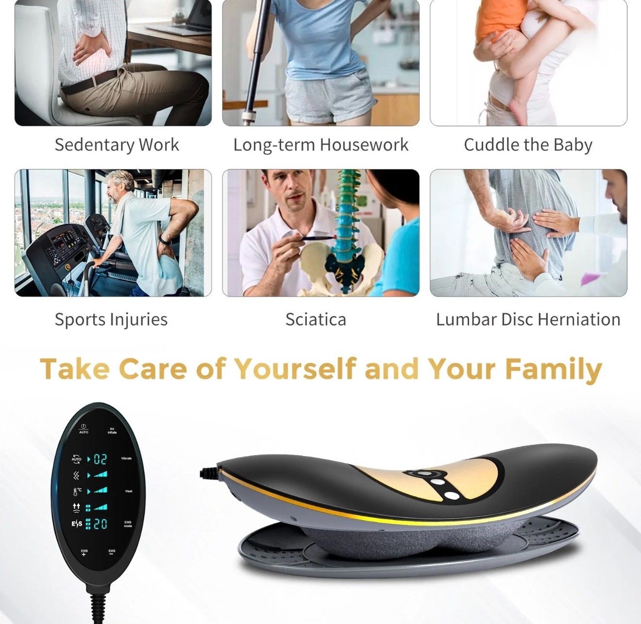 SleepSilk™ Smart Electric Wire Intelligent Massage Pillow Portable Relaxing Manu