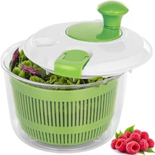 Salad Spinner, Fruit and Vegetable Washer, Spin Dry Greens, 3 QT... 