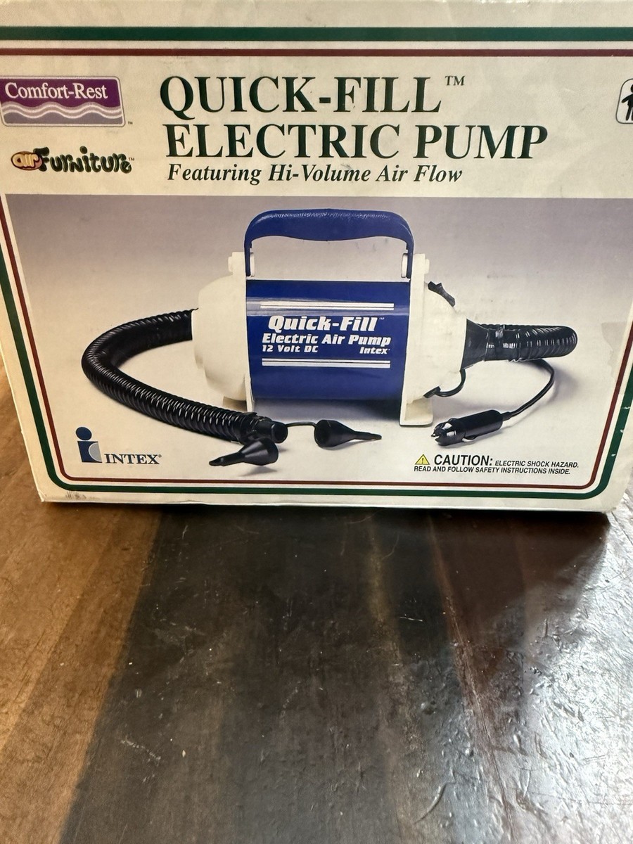 Intex Quick-Fill Electric Air Pump 12 Volt Model 58626 With Box