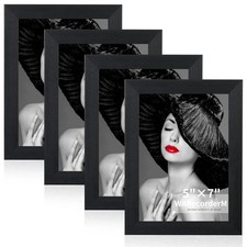 5x7 Picture Frames Set of 4 - High Definition Glass New Patten Frame - Wall M...