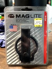 Vtg Maglite Flashlight Belt Ring Holder D Cell ASXD036 Leather USA Mag-Lite
