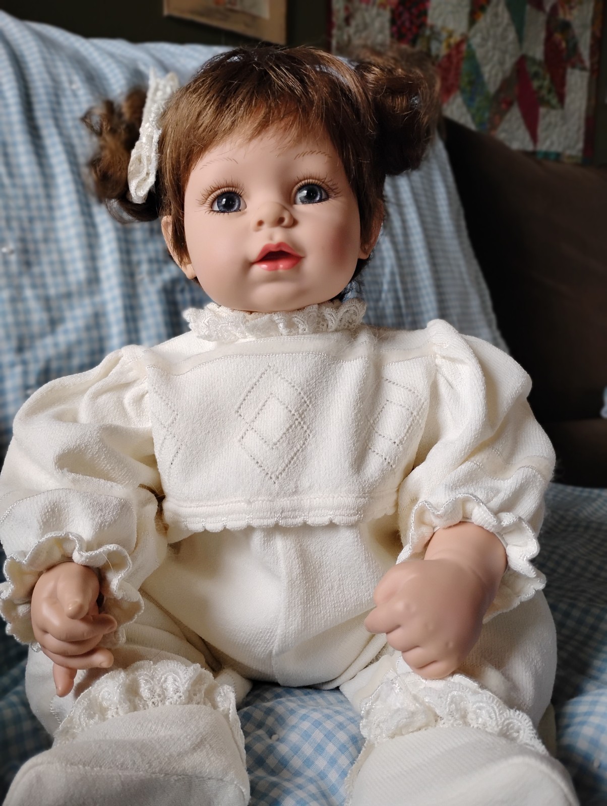 Adora Doll Name Your Own Baby, Original Box Brn. Pigtails Bl