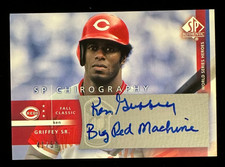 2003 SP Authentic Chirography Silver Ken Griffey Sr Auto W/ Big Red Machine /50