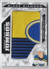 2024-25 UD Black Diamond Team Logos Jumbo Patch Zachary Bolduc Rookie St. Louis