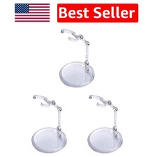 Elegant Clear Doll Stand Set: 3-Pack for 0.5 to 10 Dolls Action Figures