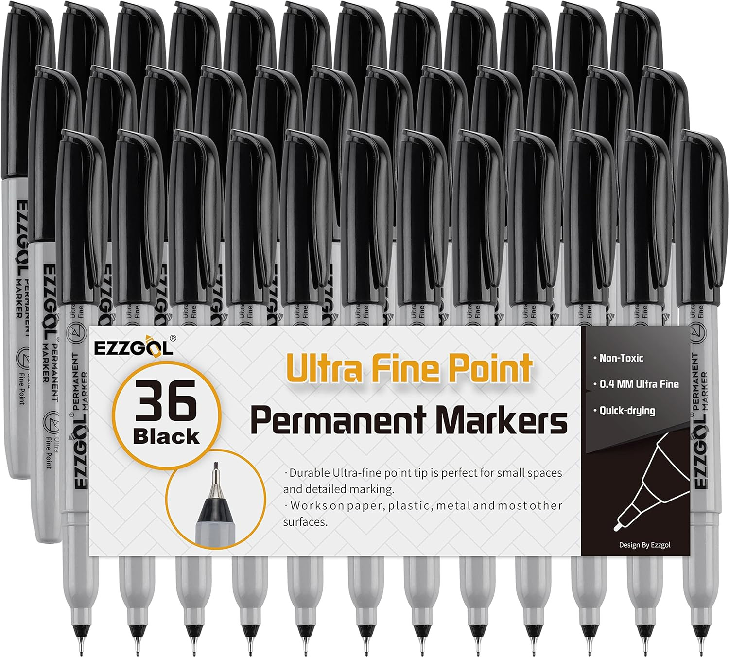 Ultra Fine Permanent Marker, 36 Pack Ultra Fine Point Black 