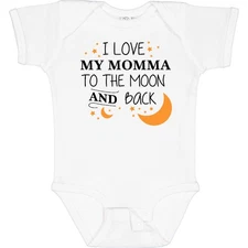 Inktastic I Love My Momma To The Moon And Back Baby Bodysuit Family You Mother