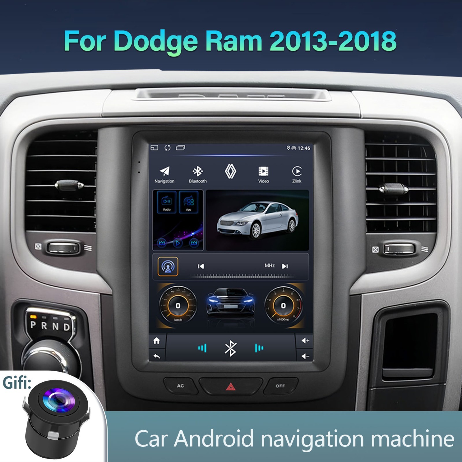 For 2013-2018 Dodge Ram 1500 2500 3500 Android 13 Carplay Car Stereo Radio GPS