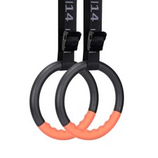 Gymnastic Rings with 15 FT Adjustable Straps Non-Slip Gymnastics Rings Pull U...