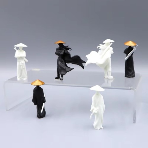5Pcs/set Mininature Swordsman Model Cute Car Ornaments Swordsman Statue Garden