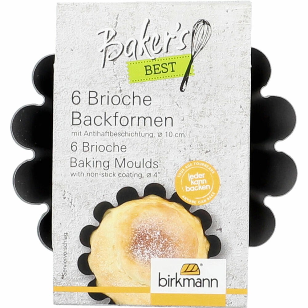 Birkmann Bakers Best Brioche Backformen 6-tlg Briocheform Kuchenform Ø 10 cm
