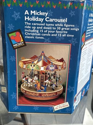 Mr Christmas A Mickey Holiday Go Round Animated Musical Carousel