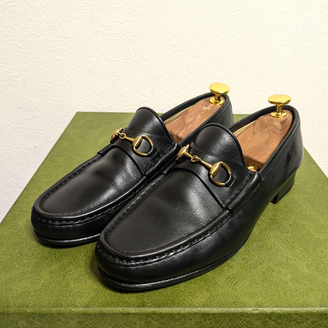 GUCCI Women's Loafers Horsebit Leather Black EU37/US7 120221c thumbnail 23