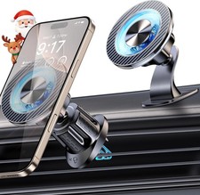Magnetic Car Phone Mount for MagSafe 20 Strong Magnets Dash Mounted Holder, 360 