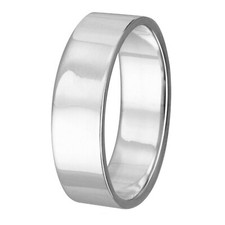 925 Sterling Silver Hand Plain Simple Wedding Band Flat Ring 5MM