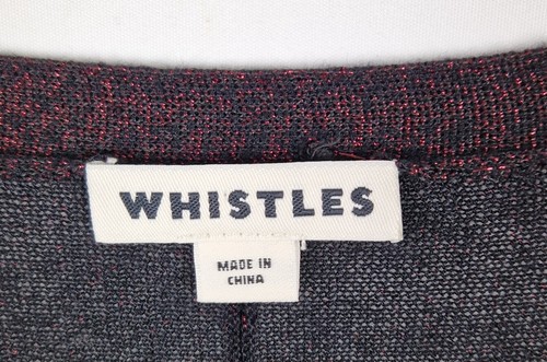 WHISTLES BLACK PINK METALLIC SPARKLE OVERSIZED FESTIVE CARDIGAN S 10/12 - Picture 11 of 13